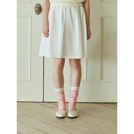 핑크파인애플 RIBBON FLAT SHOES_WHITE