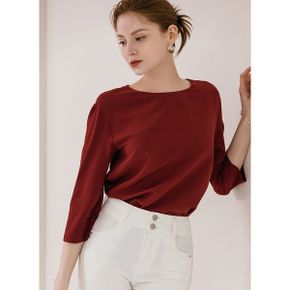 실키 터치 모달 라운드넥 7부 티셔츠_P388054992