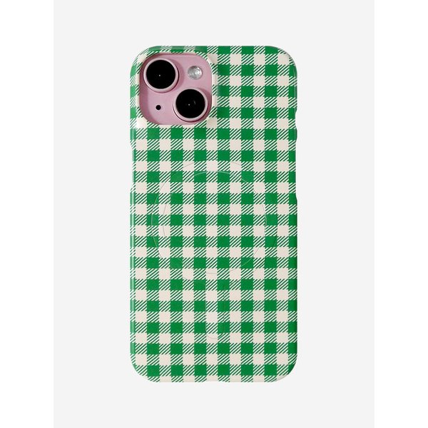 iPhone17시리즈입고[맥세이프하드/카드수납]Green Check Magsafe Hard/Card Phonecase