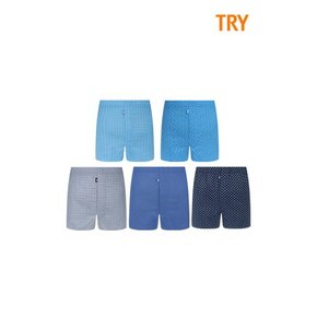 [하프클럽/TRY]TRY 에어코튼 쿨링 남자트렁크 팬티 5종세트