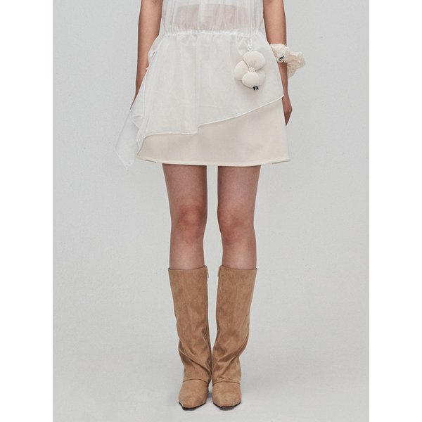 [SPNK] 벨벳라이크 숏스커트_아이보리