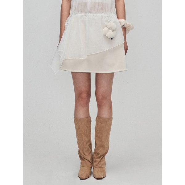 [SPNK] 벨벳라이크 숏스커트_아이보리