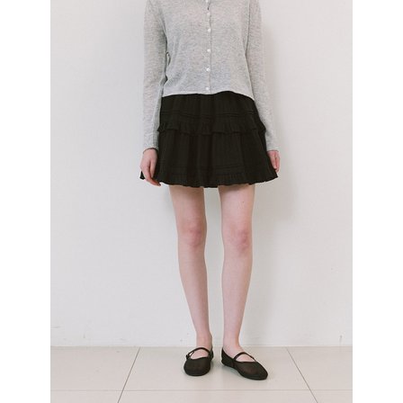 라미네즈 Tiered Ruffle Skirt - Black