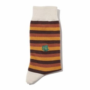 stripe embroidery socks _CALAX24215ORX