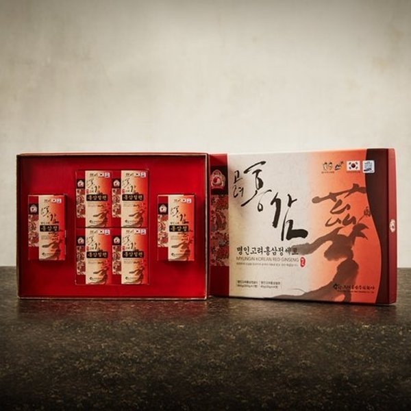 [명인정] 고려홍삼정 절편세트(홍삼정 250gx2ea,절편 20gx4ea)/쇼핑백...