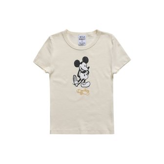 와일드동키 라프리마 와일드동키 TC-MICKEY CREAM 공용 반팔티