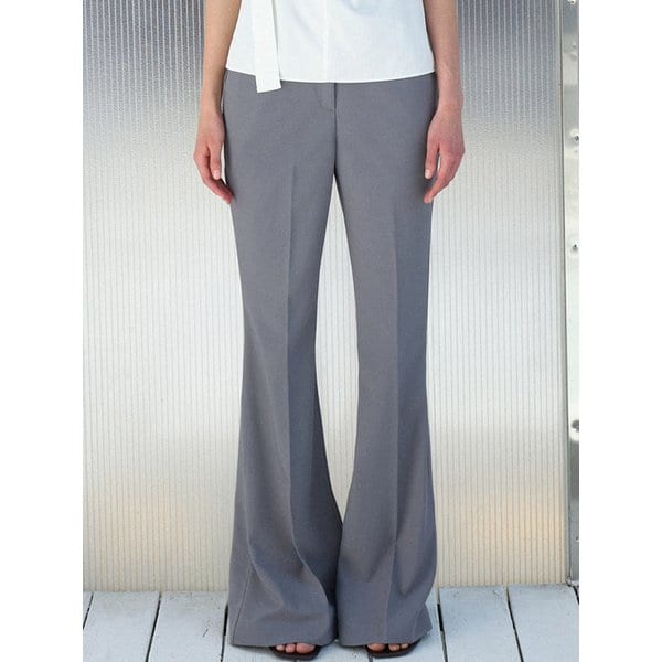 LT1010 SCOOP BOOTSCUT SLACKS, CEMENT GREY