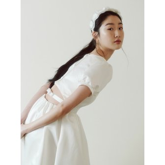 가니송 Bridal Back Open Dress_white