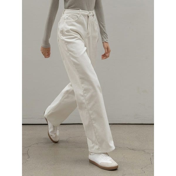 CORDUROY WIDE NAPPING PANTS_NFPT4146 (IVORY)