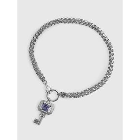 Square gemstone key bracelet