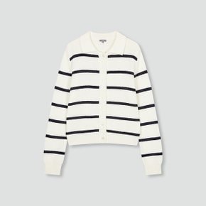 여 스트라이프 카라 가디건 J115104103057