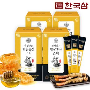정성담은 벌꿀홍삼스틱 실속형 30포 4박스/국내산 벌꿀