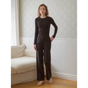 Tencel Straight Slacks [BLACK]