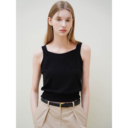 아티클레븐 SQURE NECK SLEEVELESS KNIT TOP