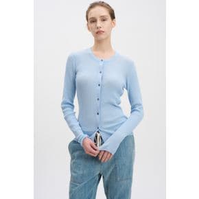 WYLP2598 LINEN CARDIGAN -BLEACHED BLUE