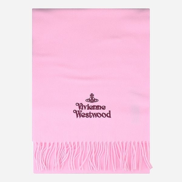 [시흥점] [비비안 웨스트우드]5F 81030007 W00Q7 G401 자수 로고 머플러 핑크
