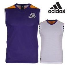 남성 LA레이커스 농구 민소매 리버서블 양면 티셔츠-AJ1886