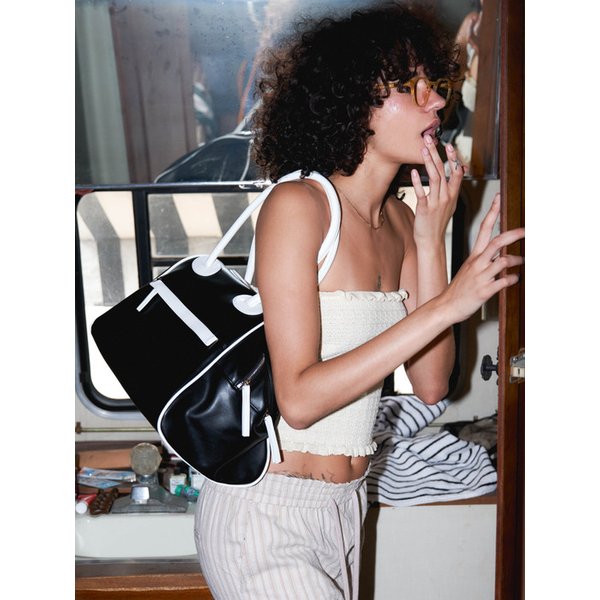 [리퍼브]TWO ZIPPER BAG ORIGINAL(WHITE BLACK PEPPER)