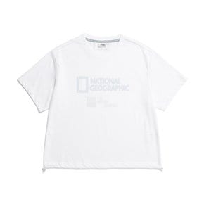 N232WTS910 여성 데일리 숏기장 반팔 티셔츠 WHITE
