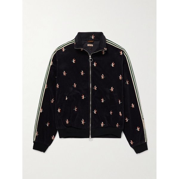 스트라이프 웨빙 트림 자수 코튼 블렌드 코듀로이 트랙 재킷 46376663162925163