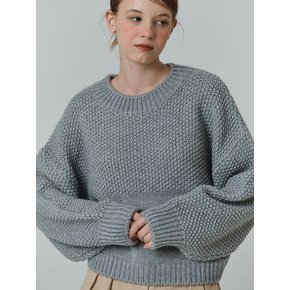 Alpaca two panels knit (Grey)