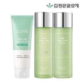 큐어 카밍 토너+에멀젼+리알로에 수딩젤 150ml