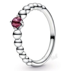 탄생석 반지 198867C02 PANDORA RED BEADED RING 케이스 쇼핑백 증정