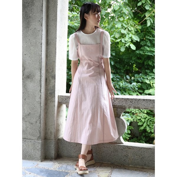 SUMMER COTTON CAMISOLE DRESS / PINK