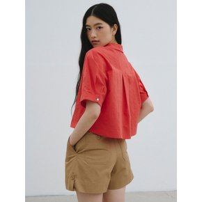 Pigment Short Blouse Red