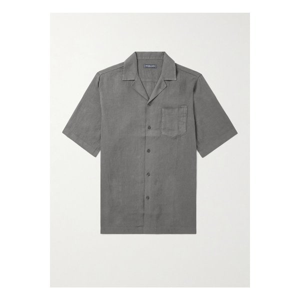 프레스코볼 카리오카 안젤로 캠프 칼라 리넨 셔츠 그레이 46376663162873354