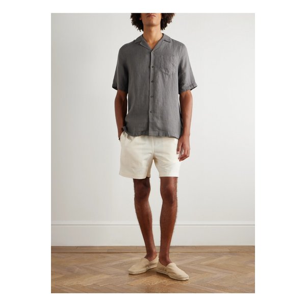 프레스코볼 카리오카 안젤로 캠프 칼라 리넨 셔츠 그레이 46376663162873354