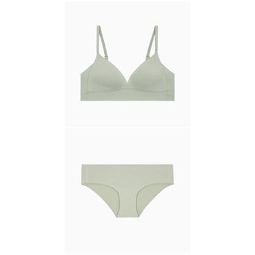 Calvin Klein Underwear 25SS 여성 인비저블 마이크로파이버 스트레치 트라이앵글 브라 힙스터 SET(QF60228238AD-PMH)
