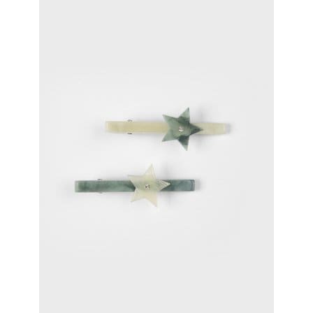 에이레브 MARBLE MINT STAR HAIR CLIP SET (2PCS)