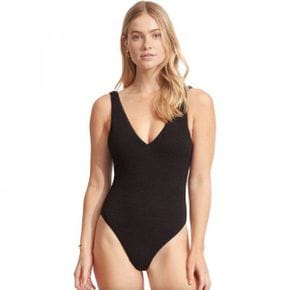 Seafolly Sea Dive 딥 브이넥 Maillot 원피스 스윔수트 수영복 - 여성 SFYG0AC 여성 6185453