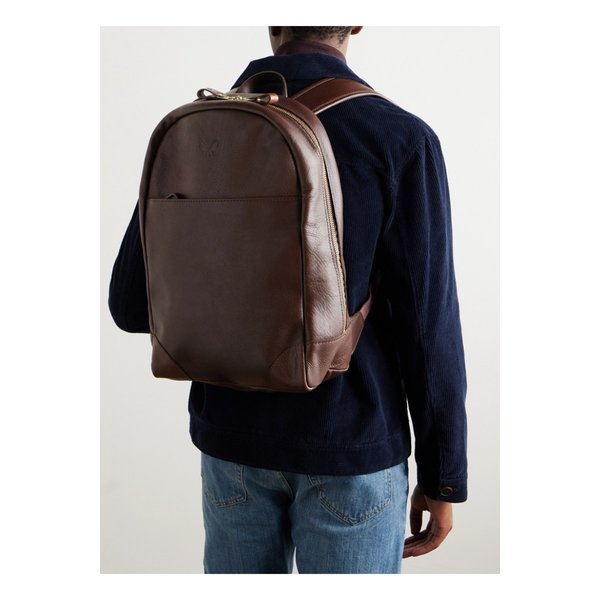 베넷 윈치 로고 디보싱 풀그레인 가죽 백팩 1647597350357386