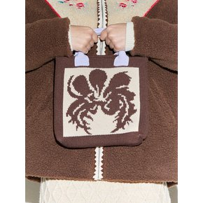 POPPY KNIT MINI BAG/BROWN