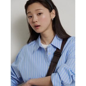 [26SS 시즌오프 30%][B. my] 스트라이프 오버핏 셔츠  블루 (BF6264N22P)