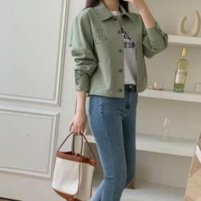 여성 봄 가을 토리언 소매핀턱 카라 자켓