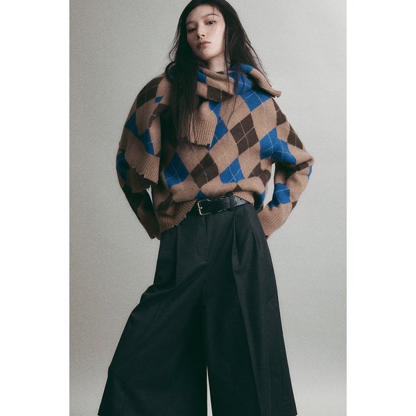 라쿤 울 블렌드 아가일 풀오버 7115450Y06164