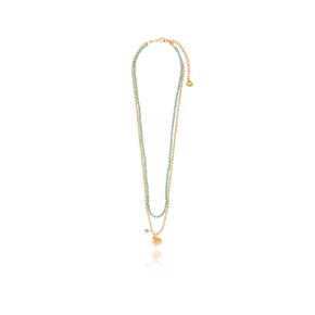 해외디자이너 MISHKY 하트 드롭 레이어드 목걸이(MK26003N)
