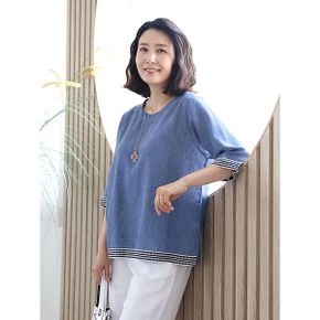 T57527 라피네 자수 블라우스 60대 엄마옷_P423570184