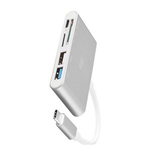5in1 C타입 카드리더기 + 2포트 USB 허브/SD+TF 메모리지원 TC-14 실버