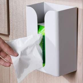 어디든 부착 가능한 다기능 티슈 상자 소형 인테리어 통 디스펜서 케이스 커버 화장지 휴지 냅킨