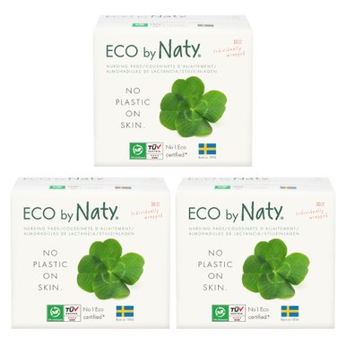 [Eco by Naty] 네띠 친환경 밤부 수유패드 30매 x 3팩