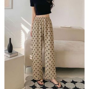 도트 와이드 팬츠 3color 땡땡이 바지 밴딩 팬츠 데일리 바지_P392880898