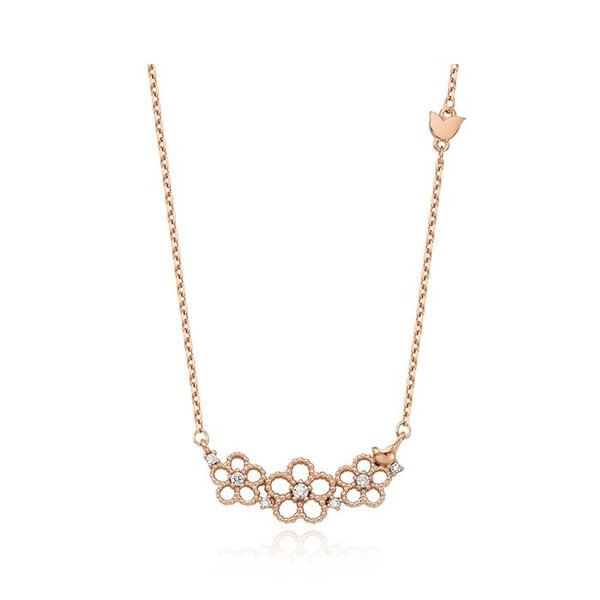 블루밍 파티 실버핑크 목걸이 TNSSVP11901S