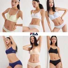 FILA 스포티엑티브 노와이어 브라팬티 패키지(브라팬티 6세트 + 세...