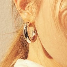 [수지, 최강희, 이하늬, 차예련, 크리스탈 착용] chubby volume hoop earring