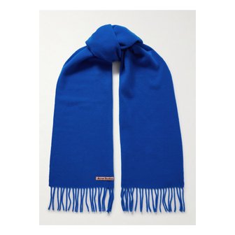 아크네스튜디오 프린지 울 스카프 브라이트 블루 46376663162899049