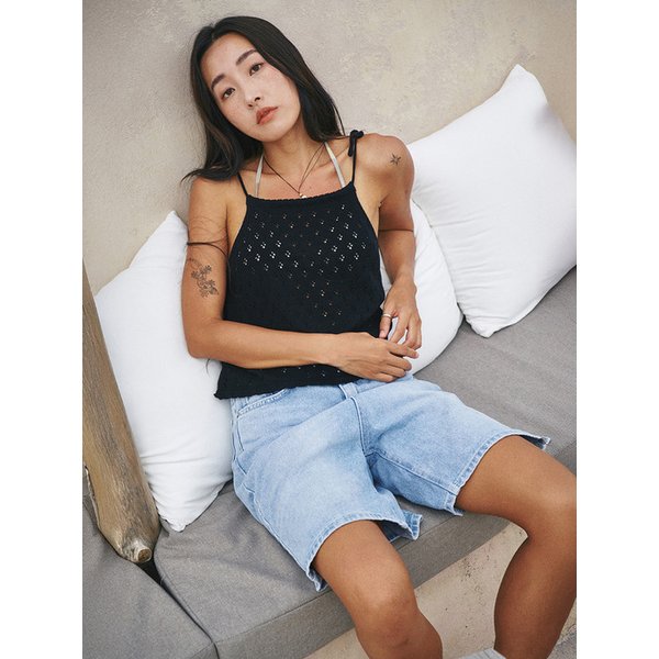 Oli Ribon Sleeveless Black
